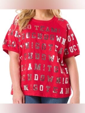 Cato Crimson Plus Sportswear Crewneck Tee